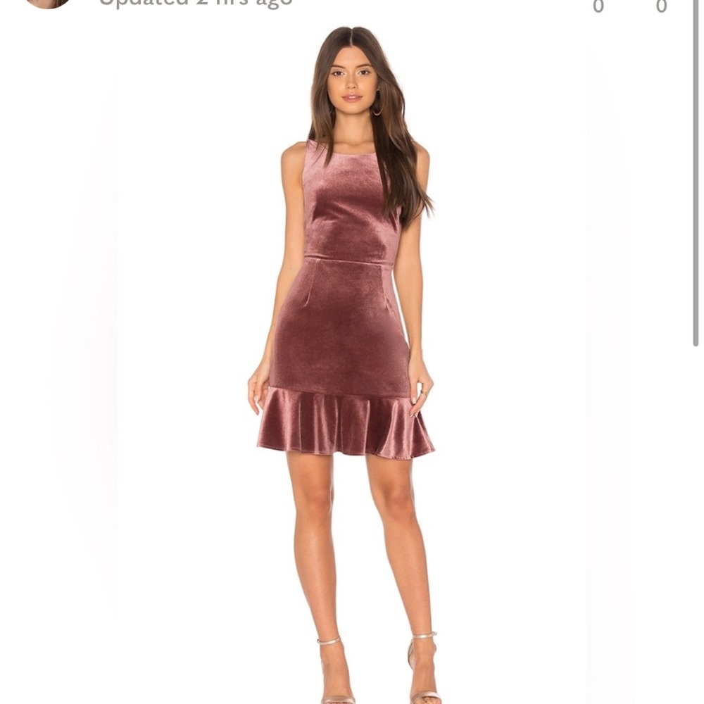 Rebecca Minkoff Velvet Dress in Dusty Mauve